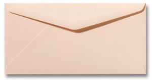 Kuvert ohne Fenster Dinlang 11 x 22 cm aprikose