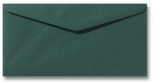 Kuvert ohne Fenster Dinlang 11 x 22 cm dunkelgrün