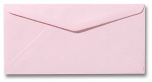 Kuvert ohne Fenster Dinlang 11 x 22 cm hellrosa