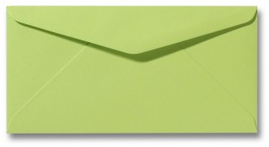 Kuvert ohne Fenster Dinlang 11 x 22 cm lindgrün