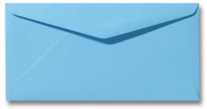 Kuvert ohne Fenster Dinlang 11 x 22 cm ozeanblau