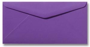 Kuvert ohne Fenster Dinlang 11 x 22 cm violett