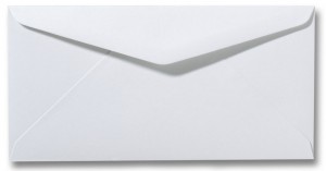 Kuvert ohne Fenster Dinlang 11 x 22 cm weiß