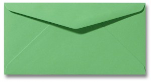 Kuvert ohne Fenster Dinlang 11 x 22 cm wiesengrün
